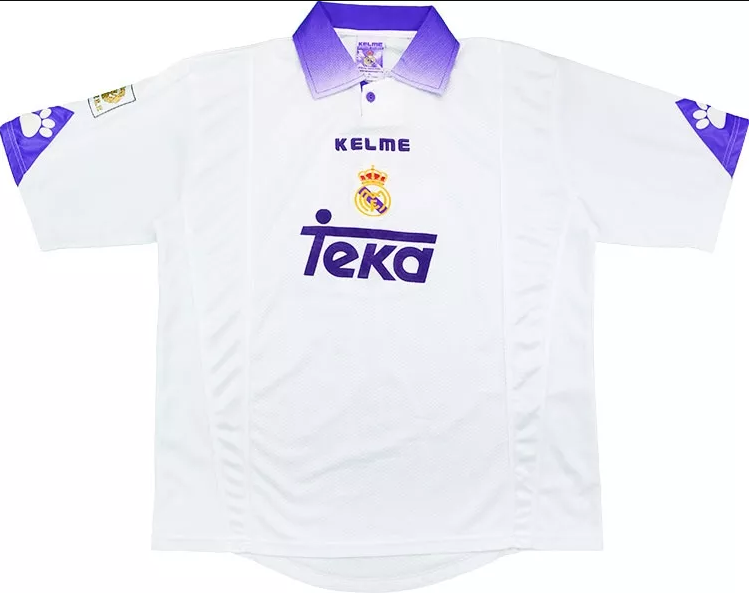 Camisa Retro Kelme Real Madrid 1997 1998 I jogador